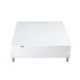 Voir la diapositive 4 : Ensemble Matelas Mousse Accueil Latex 3 Zones + Sommier 140x190 cm Blanc TOULON