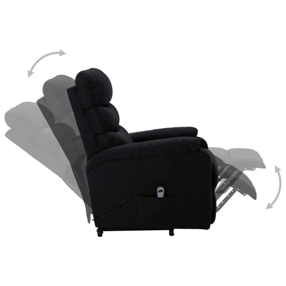 VIDAXL Fauteuil Noir Tissu