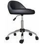 Voir la diapositive 1 : HOMCOM Tabouret à roulettes tabouret de travail pivotant 360° réglable noir