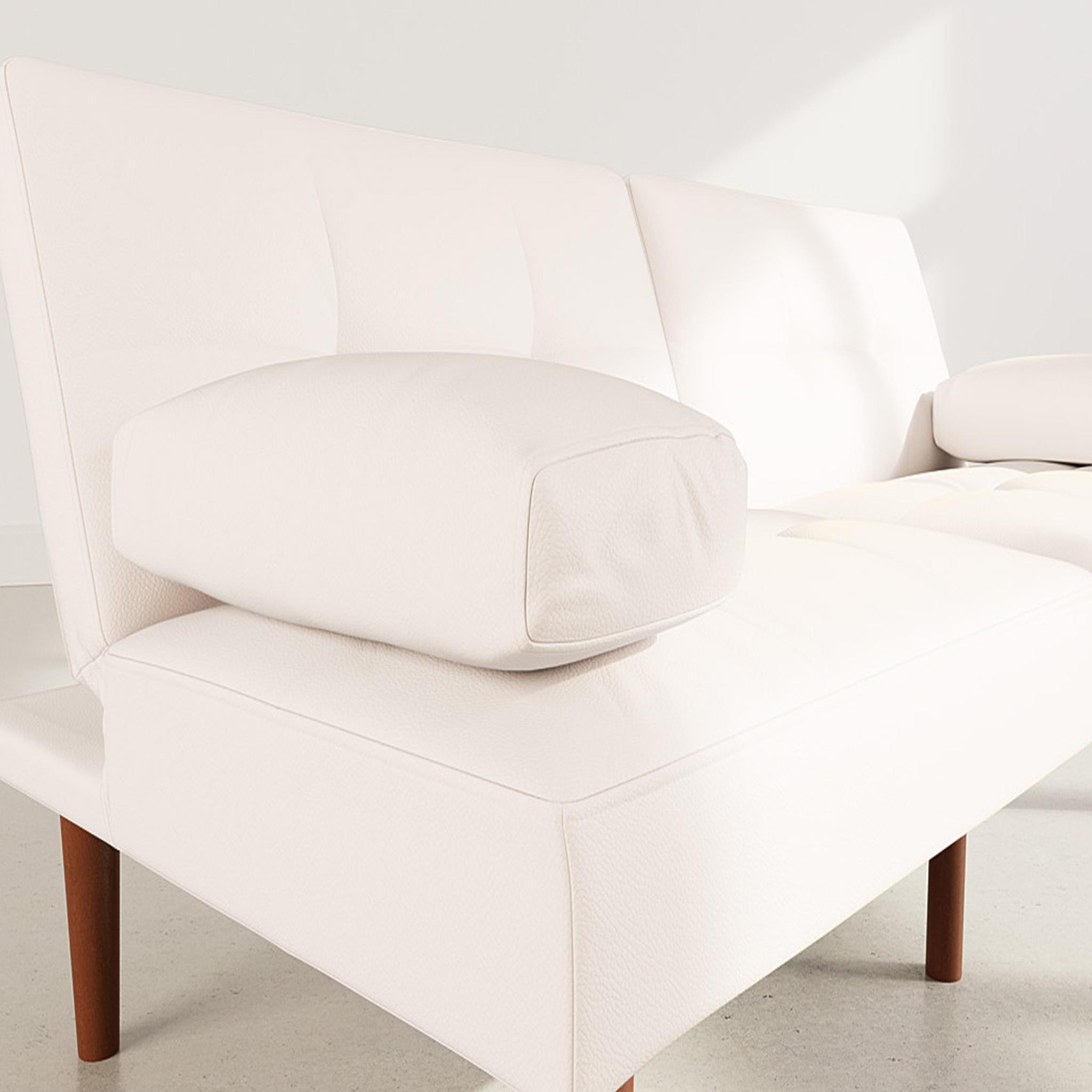 Voir la diapositive 4 : BEST MOBILIER Philae - canapé convertible clic-clac 2 places - en simili