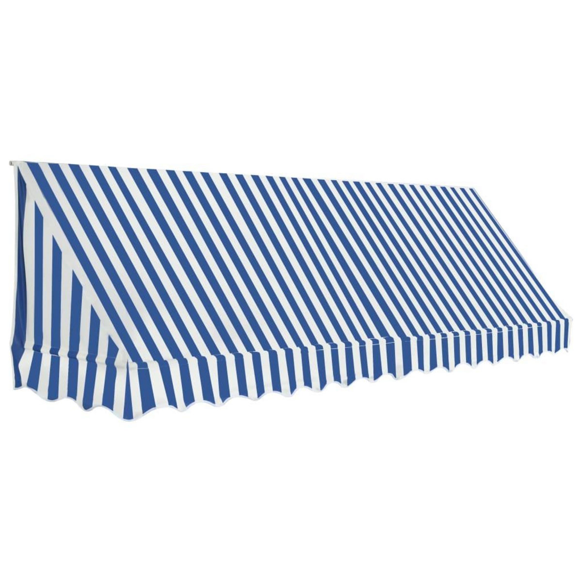 VIDAXL Auvent de bistro 350x120 cm Bleu et blanc