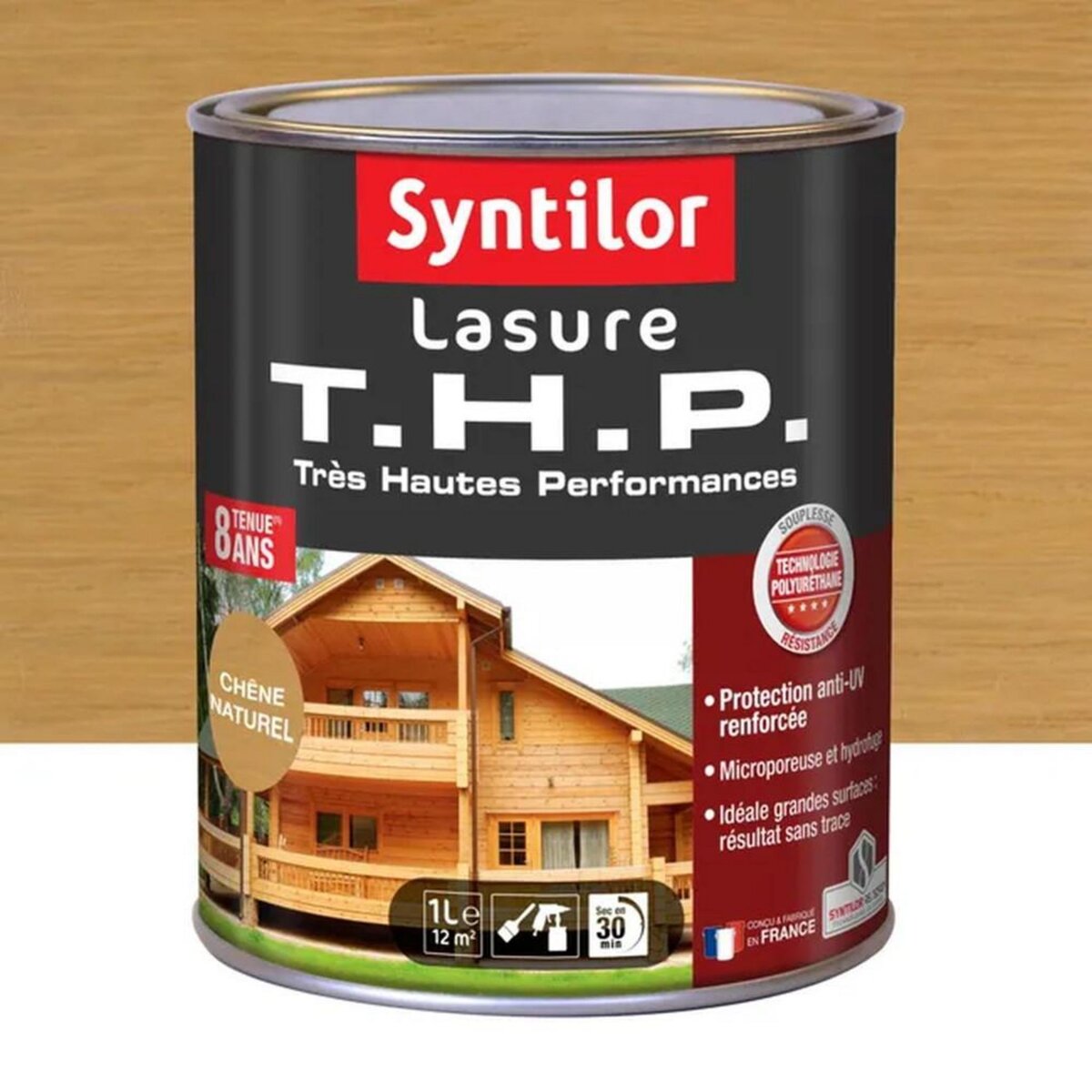 CENTRALE BRICO Lasure très hautes performances 8 ans chêne naturel satiné 1 l