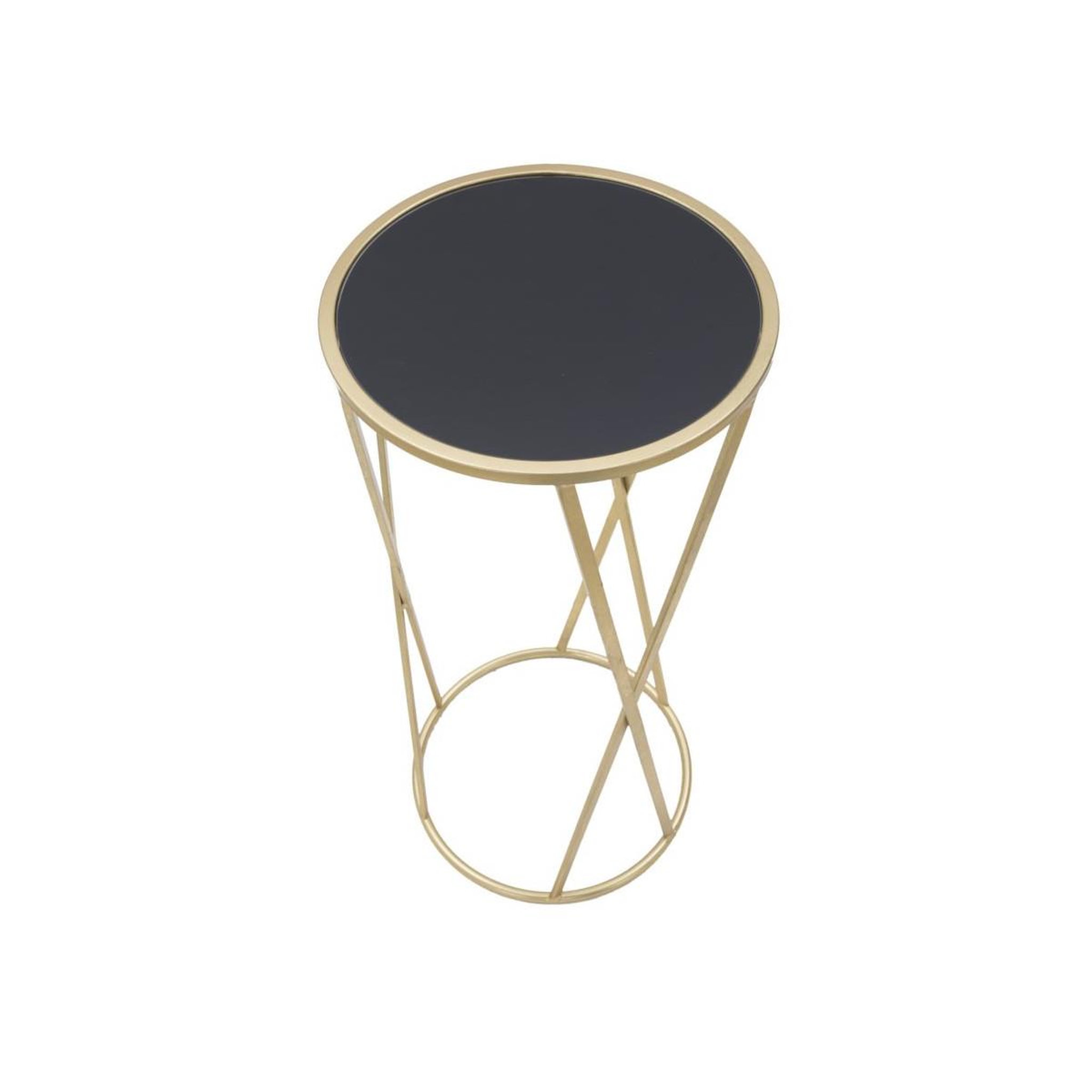 Voir la diapositive 6 : Paris Prix Table d'appoint design  milla  75cm noir & or