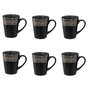 Voir la diapositive 1 : SECRET DE GOURMET Lot de 6 Mugs  Ethnikaa  32cl Noir