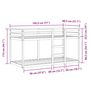 Voir la diapositive 6 : VIDAXL Lit superpose sans matelas bleu 75x190 cm bois de pin massif