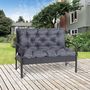 Voir la diapositive 2 : OUTSUNNY Coussin matelas assise dossier pour banc de jardin balancelle canapé grand confort 100 x 98 x 8 cm gris