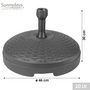 Voir la diapositive 2 : SUNNYDAYS Pied de parasol à remplir effet rotin - 20 litres - Gris