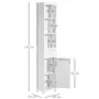 HOMCOM Meuble colonne de salle de bain moderne 34L x 24l x 170H cm blanc