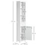 Voir la diapositive 3 : HOMCOM Meuble colonne de salle de bain moderne 34L x 24l x 170H cm blanc