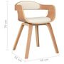 Voir la diapositive 6 : VIDAXL Chaises a manger lot de 4 creme similicuir et bois courbe