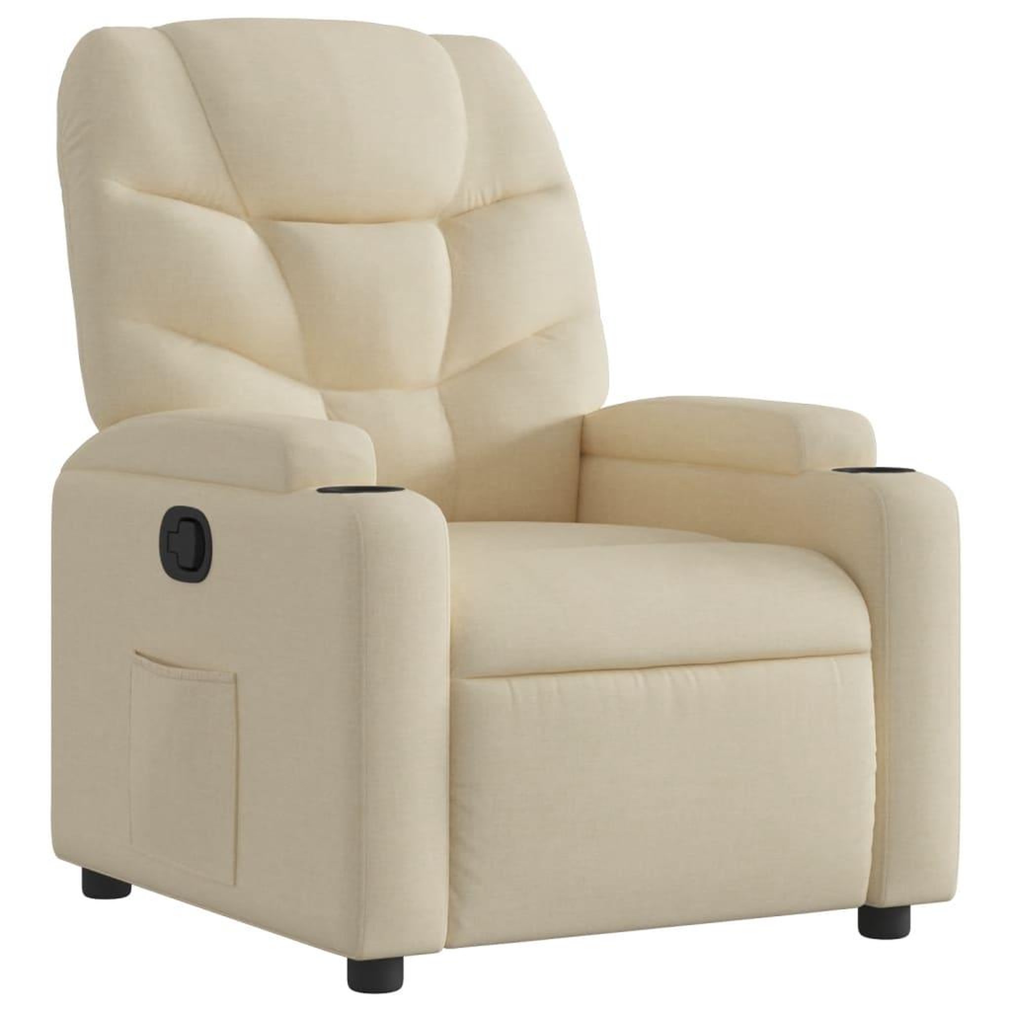 Voir la diapositive 2 : VIDAXL Fauteuil inclinable Creme Tissu