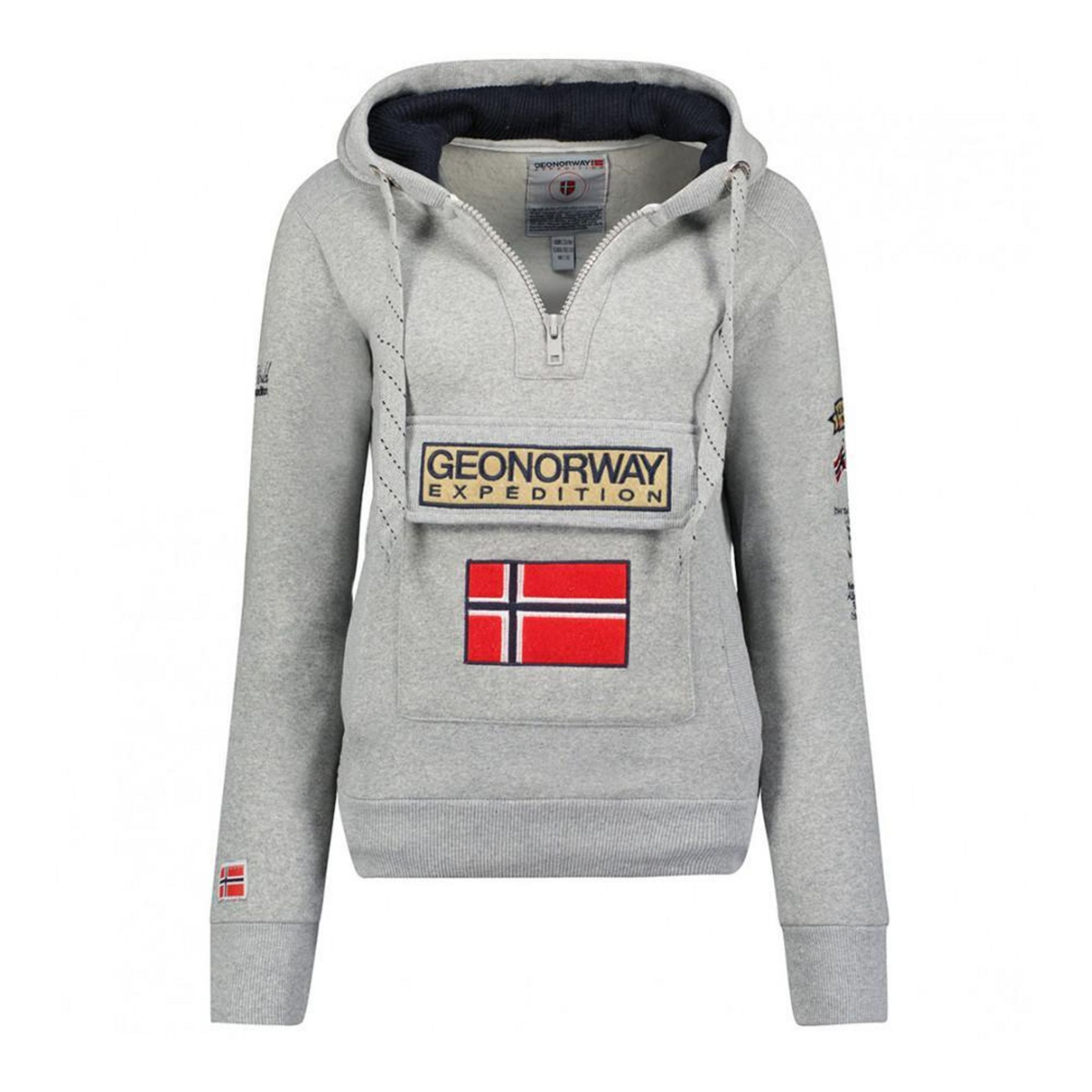 GEOGRAPHICAL NORWAY Sweat à capuche  Femme Geographical Norway Gymclass. Coloris disponibles : Gris