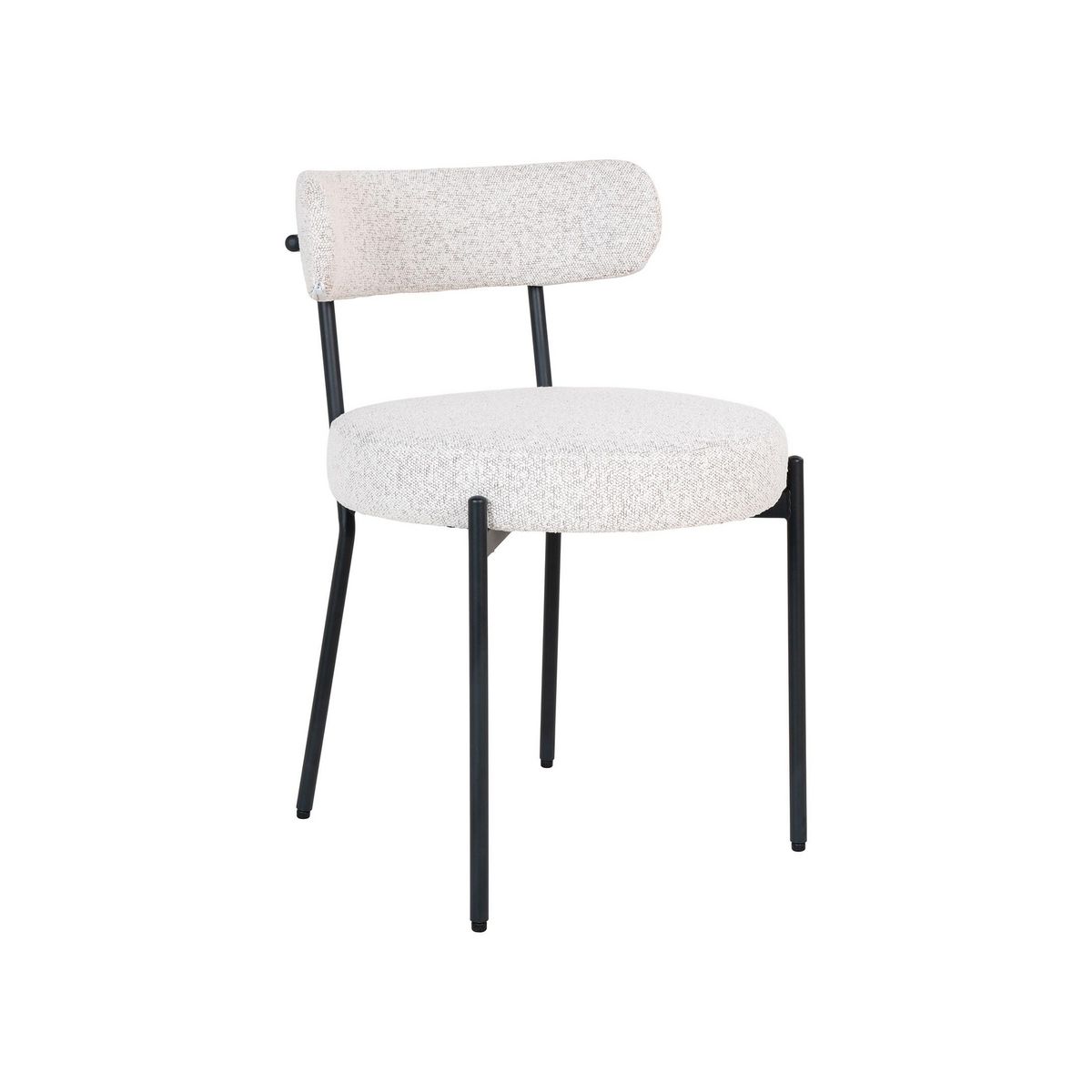 LISA DESIGN Ivanec - lot de 2 chaises - en tissu bouclette