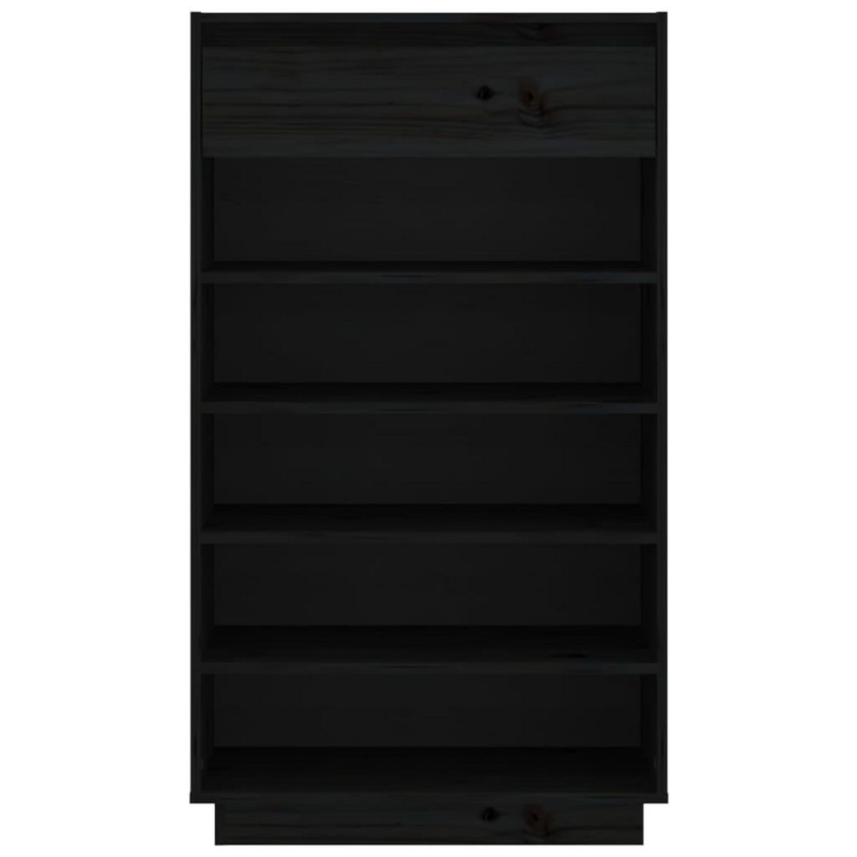 VIDAXL Armoire a chaussures Noir 60x34x105 cm Bois de pin massif