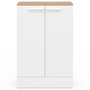 Voir la diapositive 3 : ID MARKET Buffet bas de cuisine ALTO H.90 cm avec rangements blanc et bois