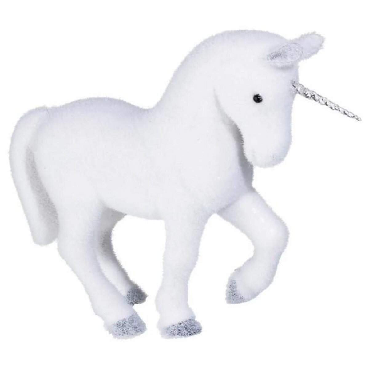 ATMOSPHERA Statuette Déco  Licorne Paillettes  38cm Blanc