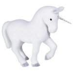 ATMOSPHERA Statuette Déco  Licorne Paillettes  38cm Blanc