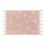 Lorena Canals Tapis coton motif star - rose - 120 x 175