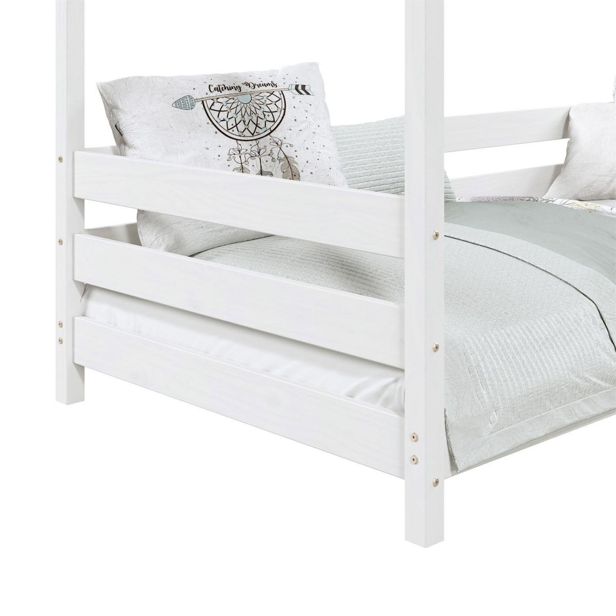 IDIMEX Lit cabane FINA 90 x 190 cm, en pin massif