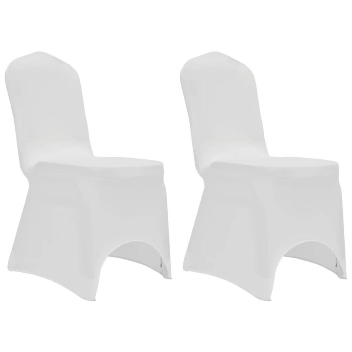 VIDAXL Housses elastiques de chaise Blanc 12 pcs