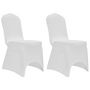 Voir la diapositive 3 : VIDAXL Housses elastiques de chaise Blanc 12 pcs