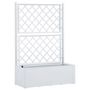 Voir la diapositive 2 : VIDAXL Lit sureleve de jardin et treillis et systeme d'arrosage Blanc