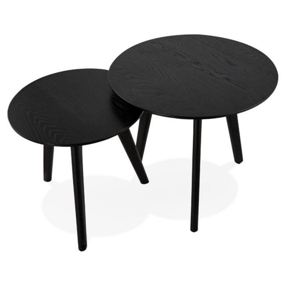 Paris Prix Set de 2 Tables d'Appoint  Rauma  Noir