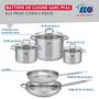 Voir la diapositive 2 : ELO Ensemble de 2 Poêles de cuisson 28 et 32 cm et 3 faitouts 16, 20 et 26 cm Elo Profi Citrin