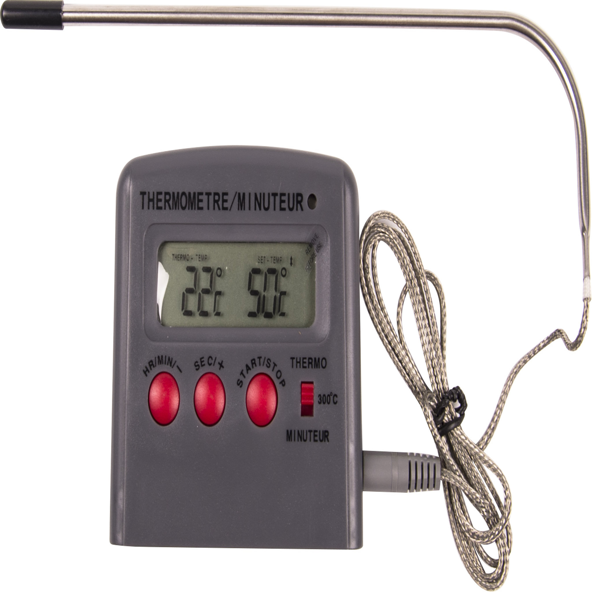 Voir la diapositive 1 : ACTUEL Thermomètre cuisson avec sonde spécial four