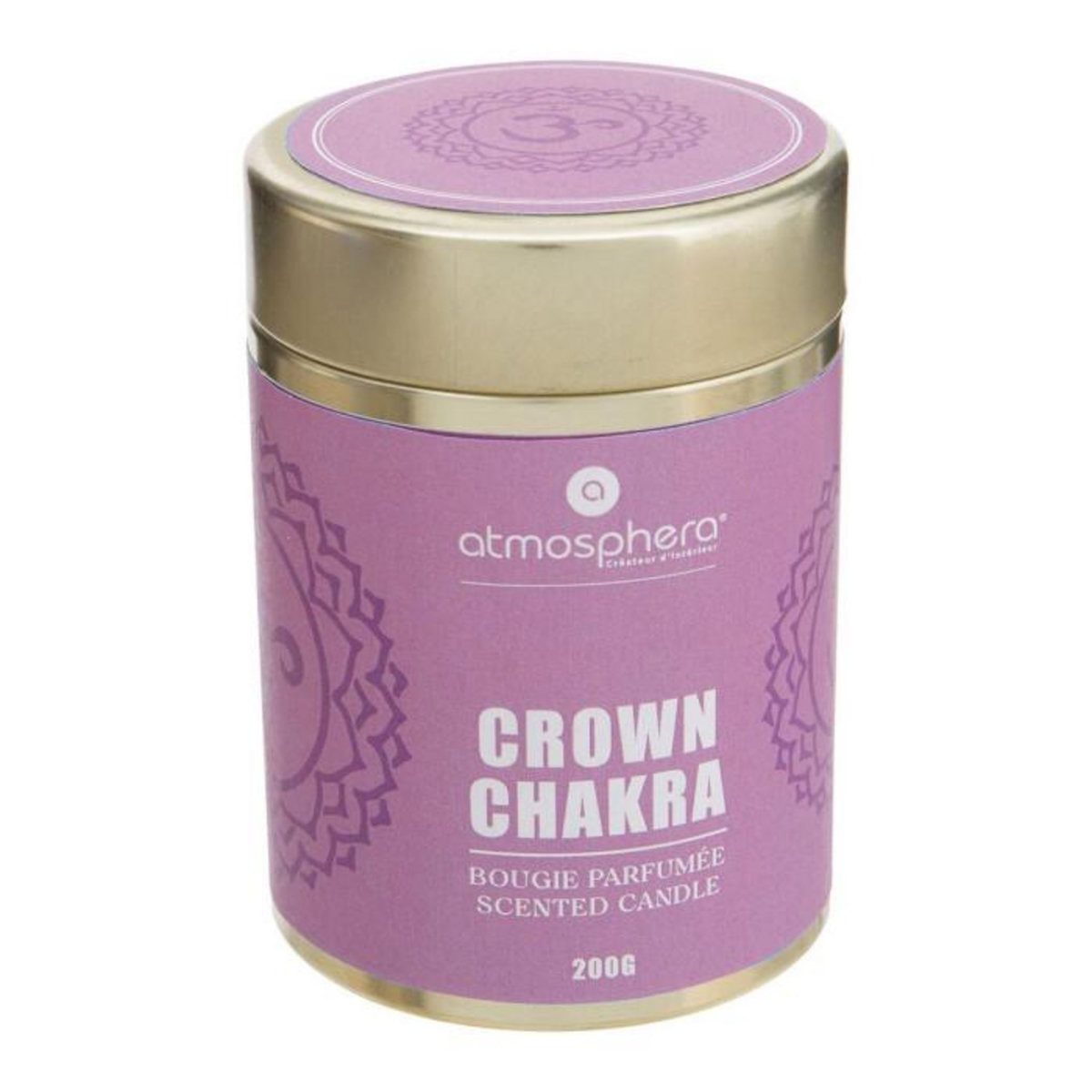ATMOSPHERA Bougie Parfumée  Chakra  200g Violet 3ème Œil