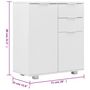 Voir la diapositive 6 : VIDAXL Buffet Blanc brillant 71 x 35 x 80 cm Bois d'ingenierie