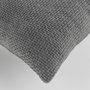 Voir la diapositive 3 : Paris Prix Coussin Déco en Velours Chenillé  Leo  45x45cm Anthracite