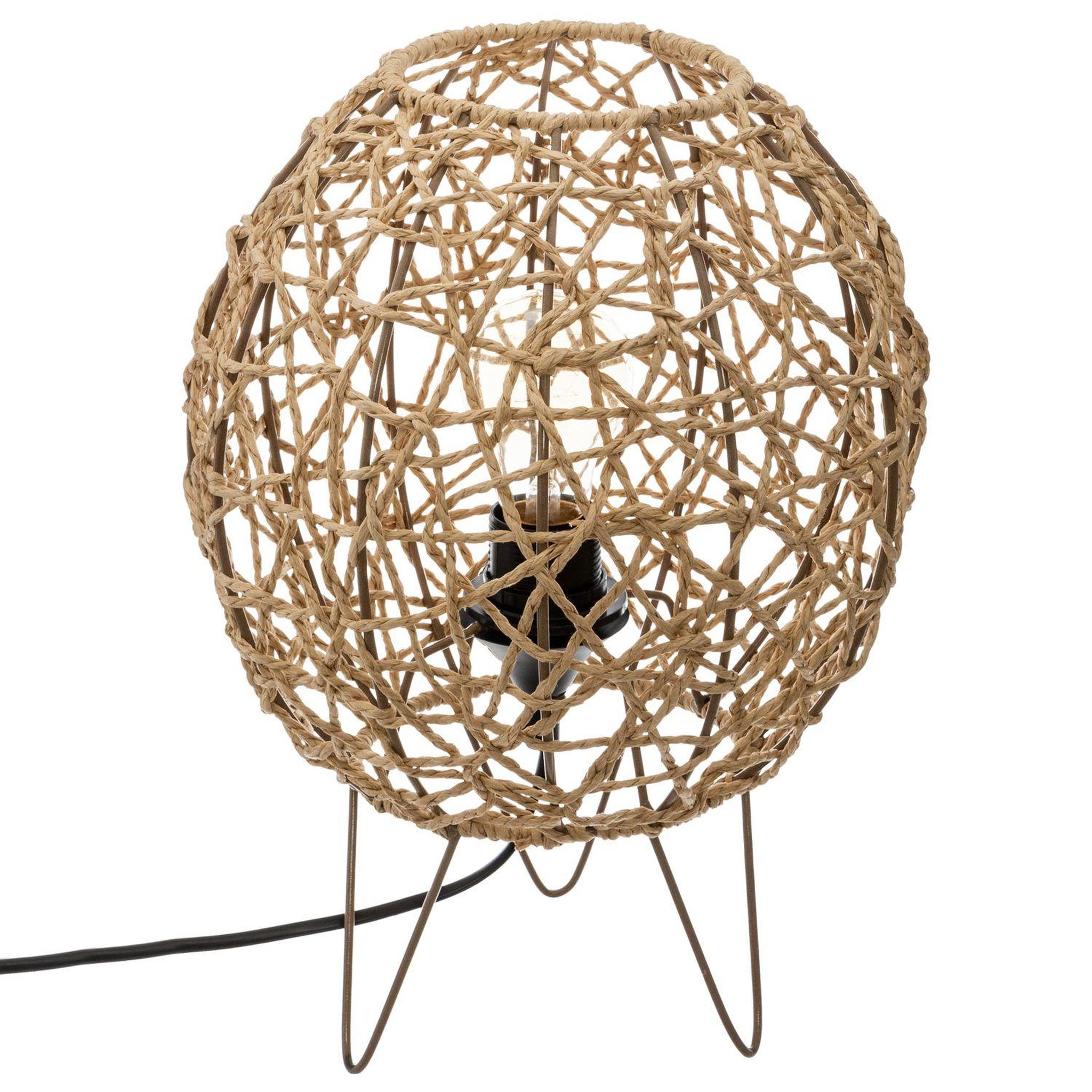 ATMOSPHERA Lampe à poser boule raahe - beige - h. 33,5 cm