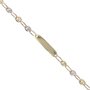 Voir la diapositive 1 : L'ATELIER D'AZUR Bracelet Enfant Or Bicolore - Jaune et Blanc - Gourmette - Maille Grain de Café - Gravure Offerte