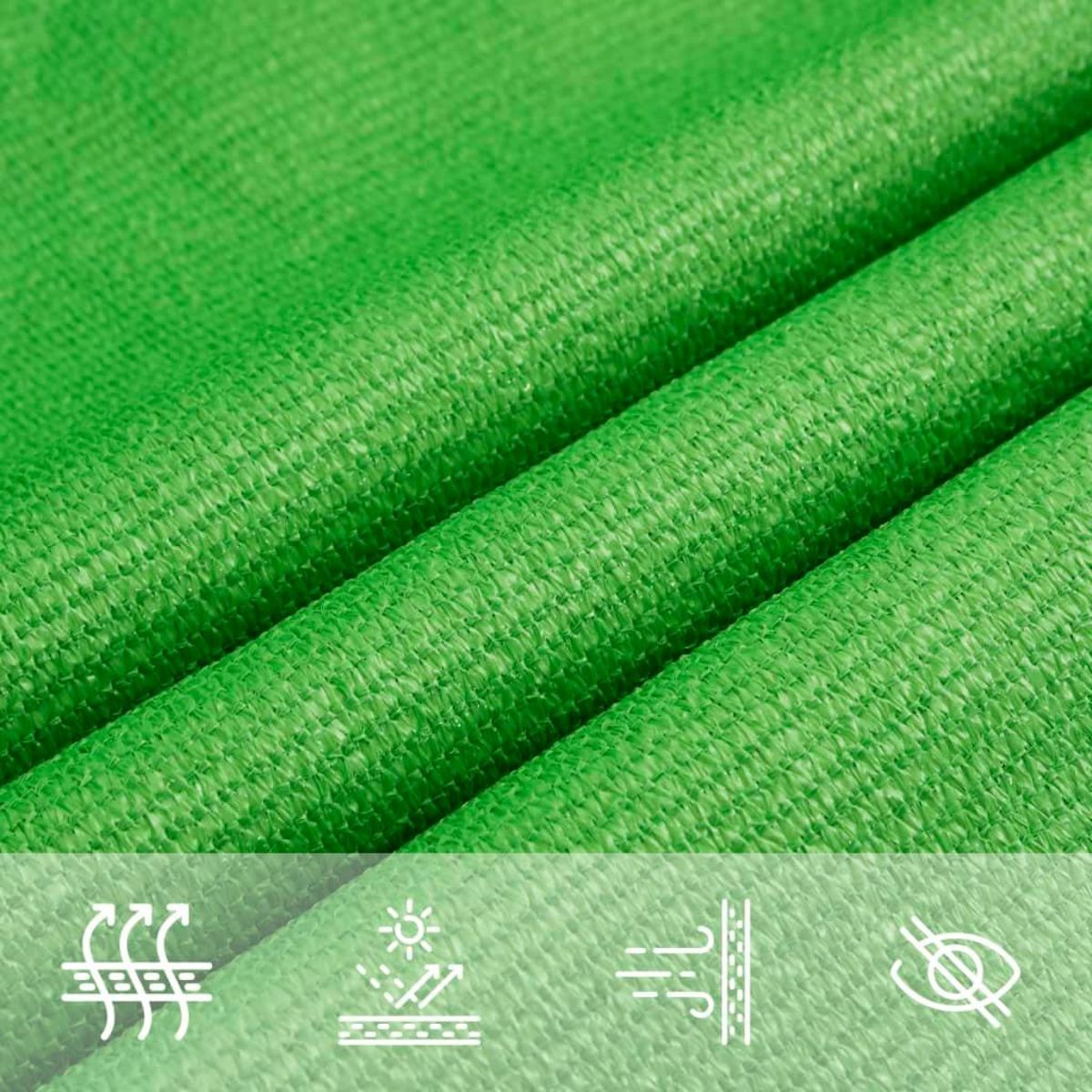 VIDAXL Voile d'ombrage 160 g/m^2 Vert clair 3x4 m PEHD