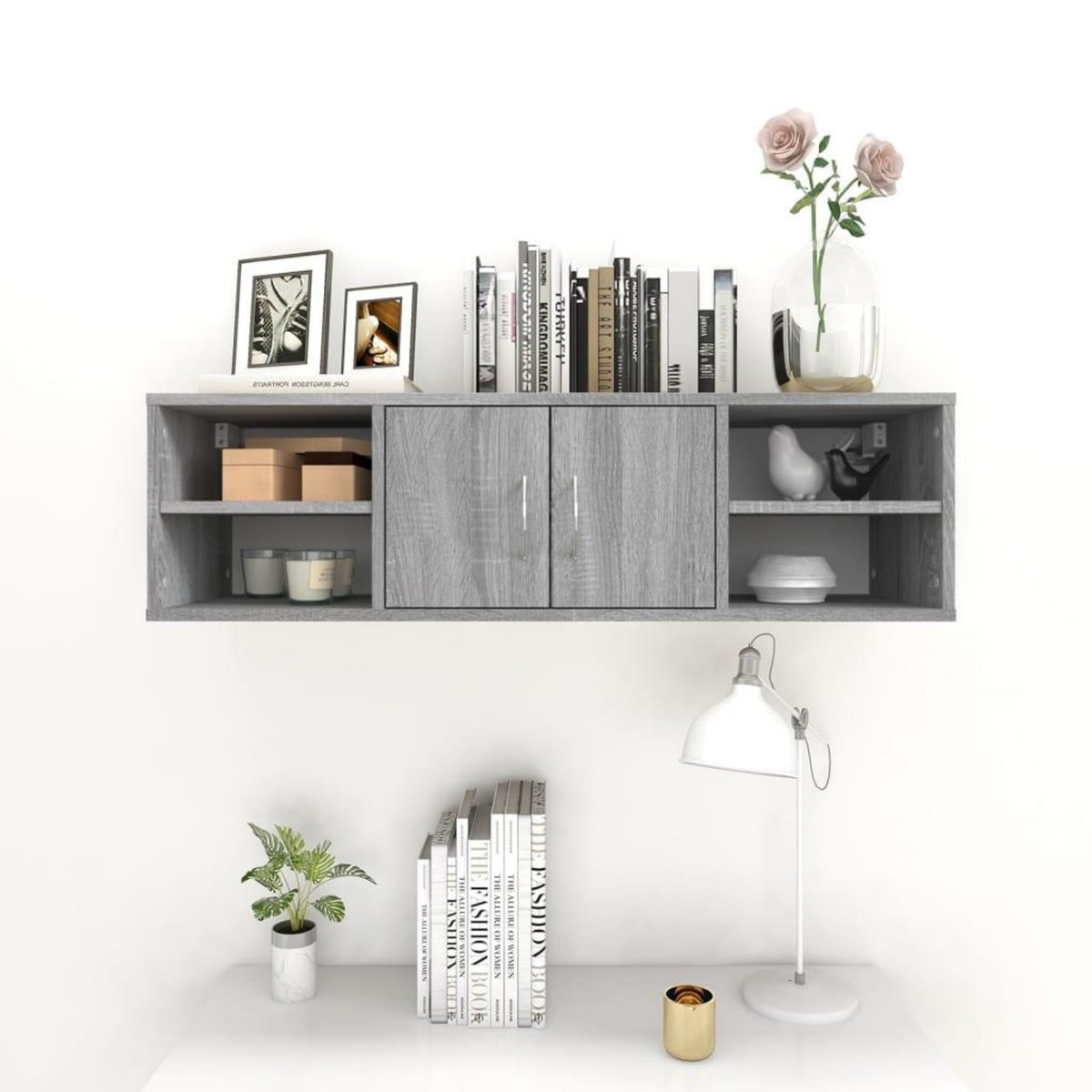 VIDAXL Etagere murale Sonoma gris 102x30x29 cm Bois ingenierie