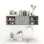 Voir la diapositive 3 : VIDAXL Etagere murale Sonoma gris 102x30x29 cm Bois ingenierie
