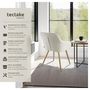 Voir la diapositive 2 : tectake Chaise de salle à manger rembourrée en velours côtelé crème/or Lot de 2