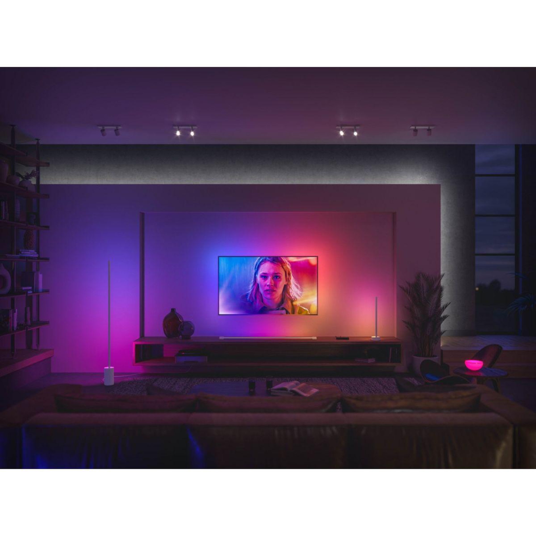 Voir la diapositive 2 : Philips Lampe connectée HUE W&C Play gradient light tube L. Bl.