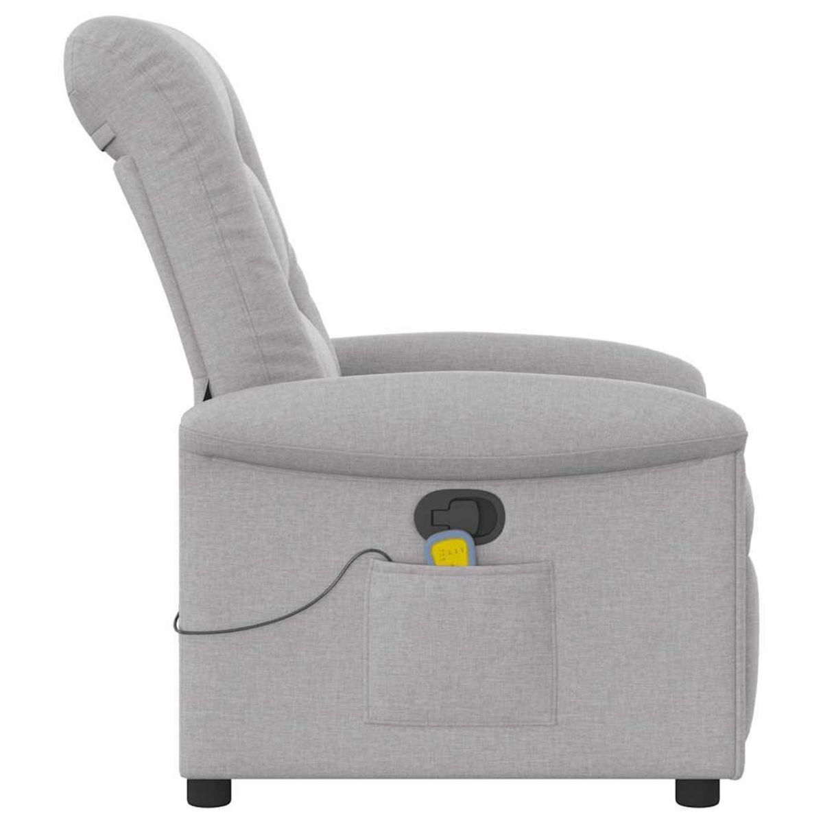 VIDAXL Fauteuil de massage inclinable gris nuage tissu