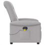 Voir la diapositive 4 : VIDAXL Fauteuil de massage inclinable gris nuage tissu
