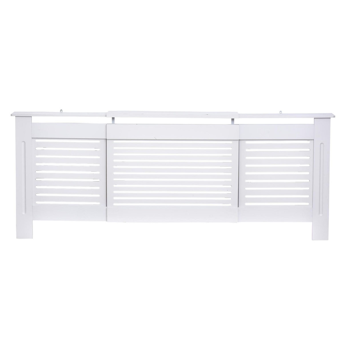 HOMCOM Cache-radiateur design contemporain longueur extensible 139-208,5L x 20,5I x 82,5H cm MDF blanc