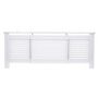 Voir la diapositive 3 : HOMCOM Cache-radiateur design contemporain longueur extensible 139-208,5L x 20,5I x 82,5H cm MDF blanc