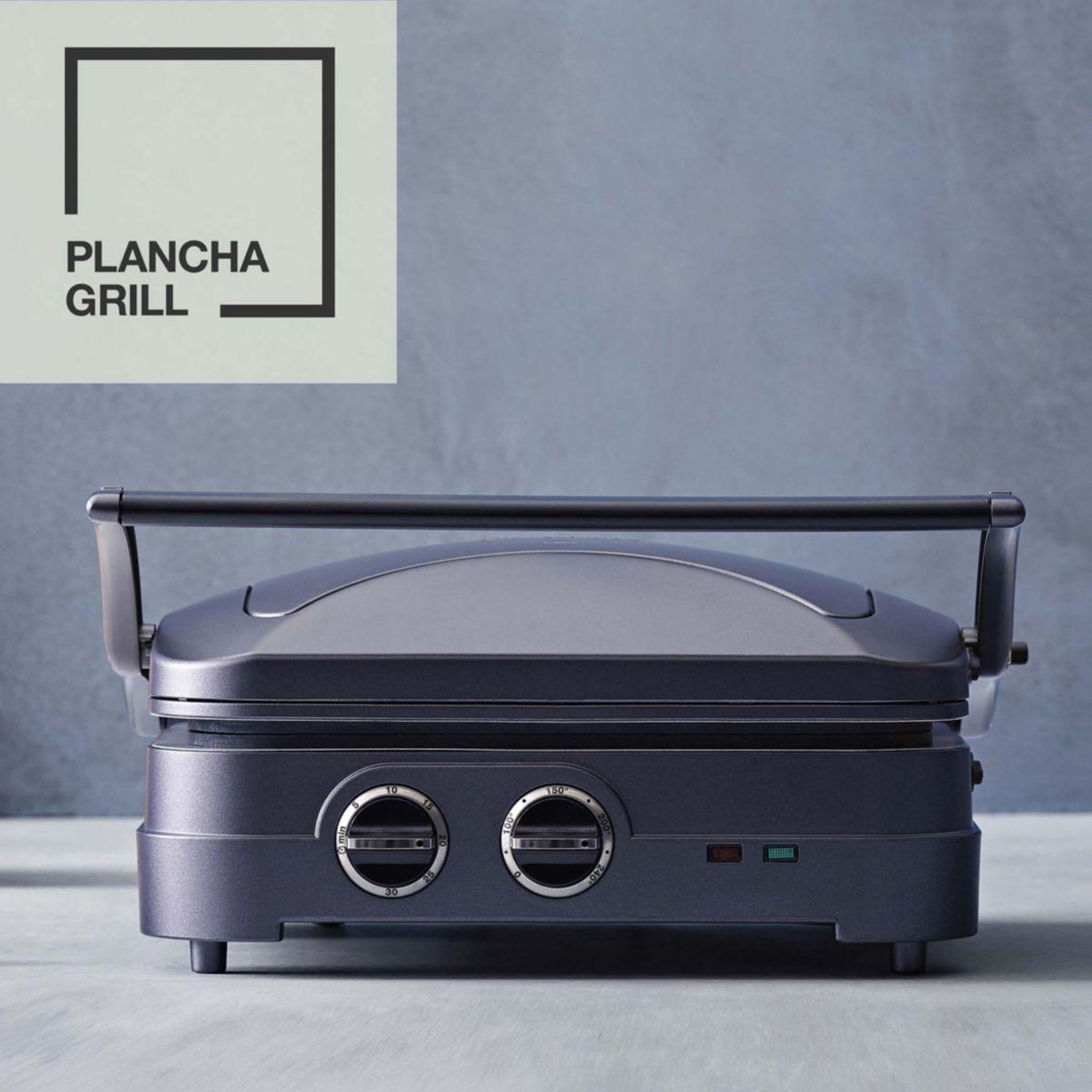 Voir la diapositive 4 : Cuisinart Grille-viande GR47BE Elite plancha grill bleu nuit