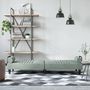 Voir la diapositive 3 : VIDAXL Canape-lit avec accoudoirs gris clair velours