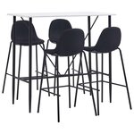 VIDAXL Ensemble de bar 5 pcs Tissu Noir