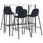 Voir la diapositive 1 : VIDAXL Ensemble de bar 5 pcs Tissu Noir