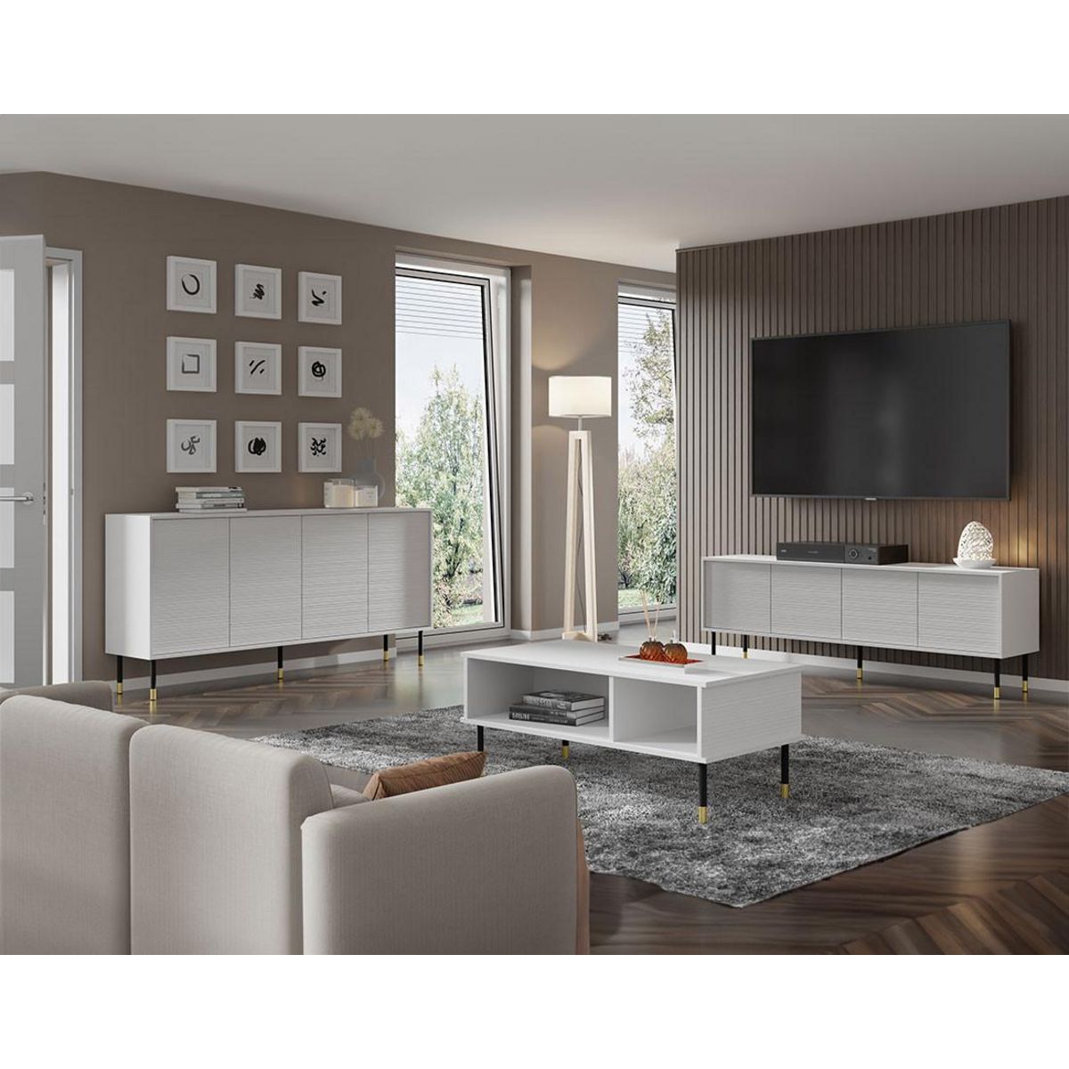 BEST MOBILIER Novara - buffet bas - 180 cm