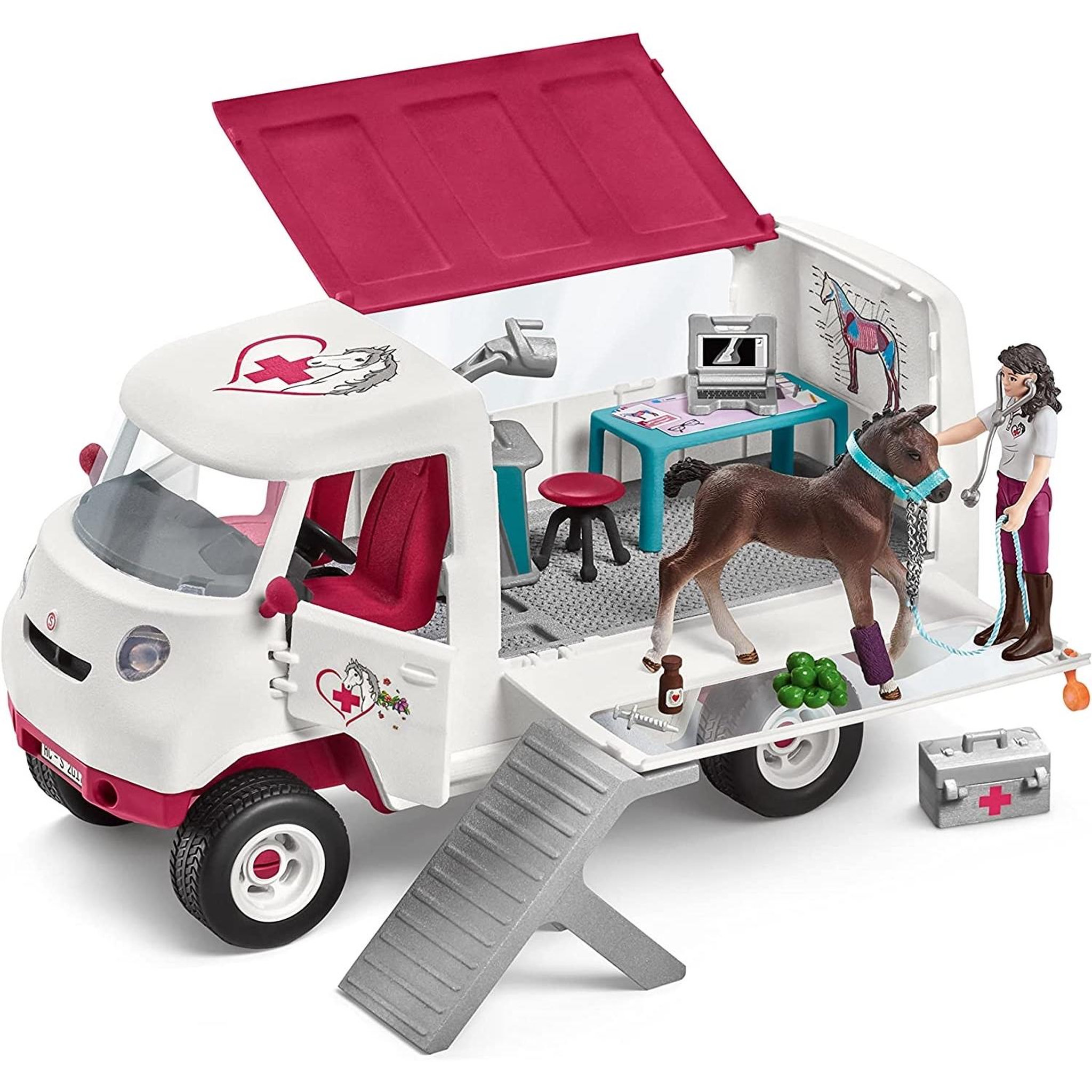 Schleich Horse Club Vétérinaire mobile avec poulain Hanovrien