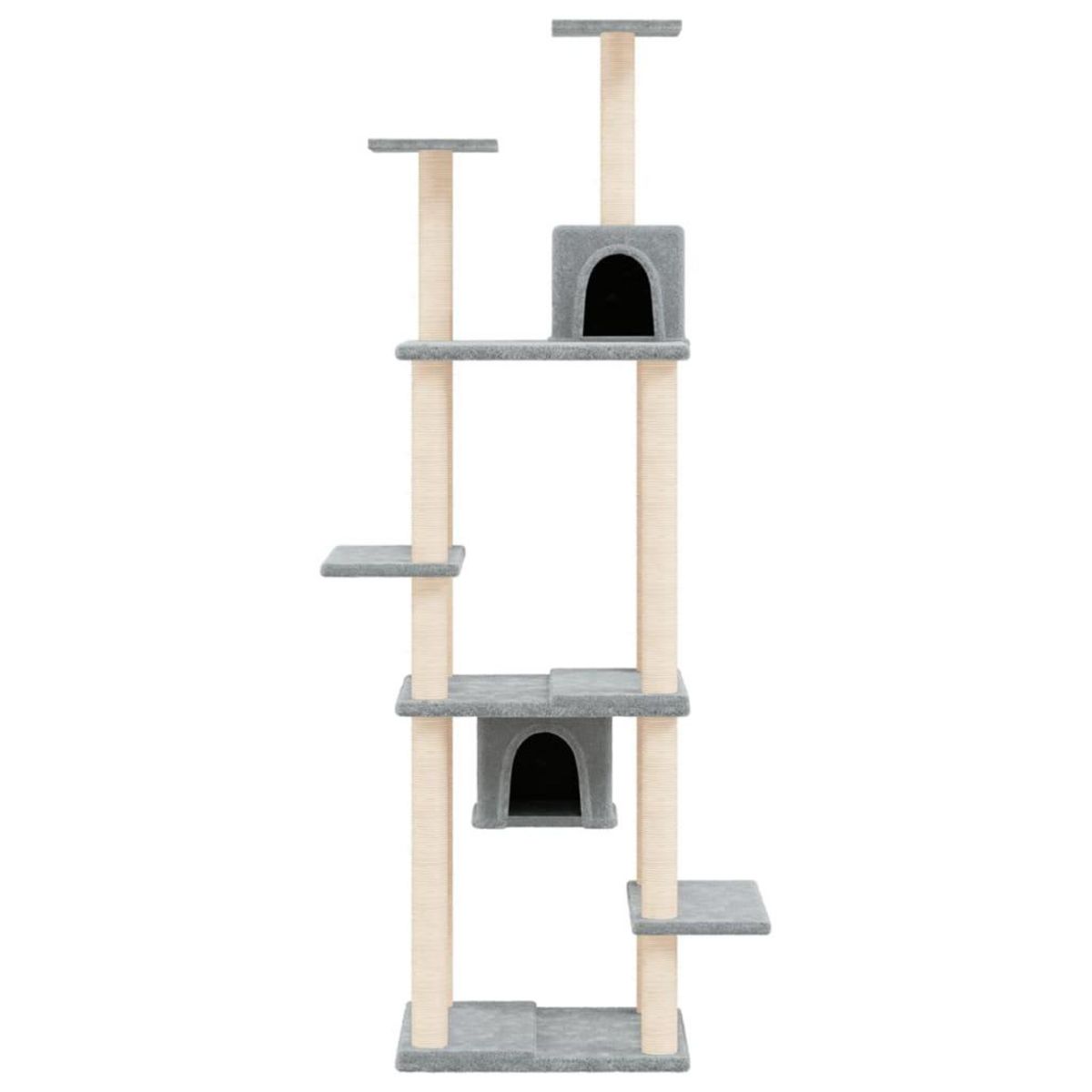 VIDAXL Arbre a chat avec griffoirs en sisal Gris clair 176 cm